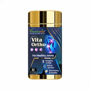 Vitaminnica Vita Ortho For Healthy Joints | Strengthens Cartilage, Relieves Joint Pain & Joints Mobility & Flexibility | 60 Veg Capsules