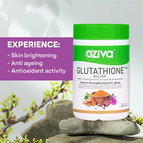 Oziva Plant Based Glutathione Builder, 60 Capsules