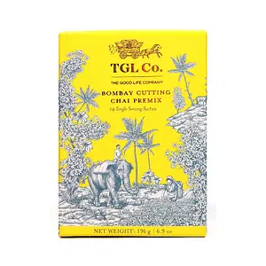TGL Co. Bombay Cutting Chai Instant Tea Premix with Cardamom and Ginger, 14 Sachets (196 Grams)