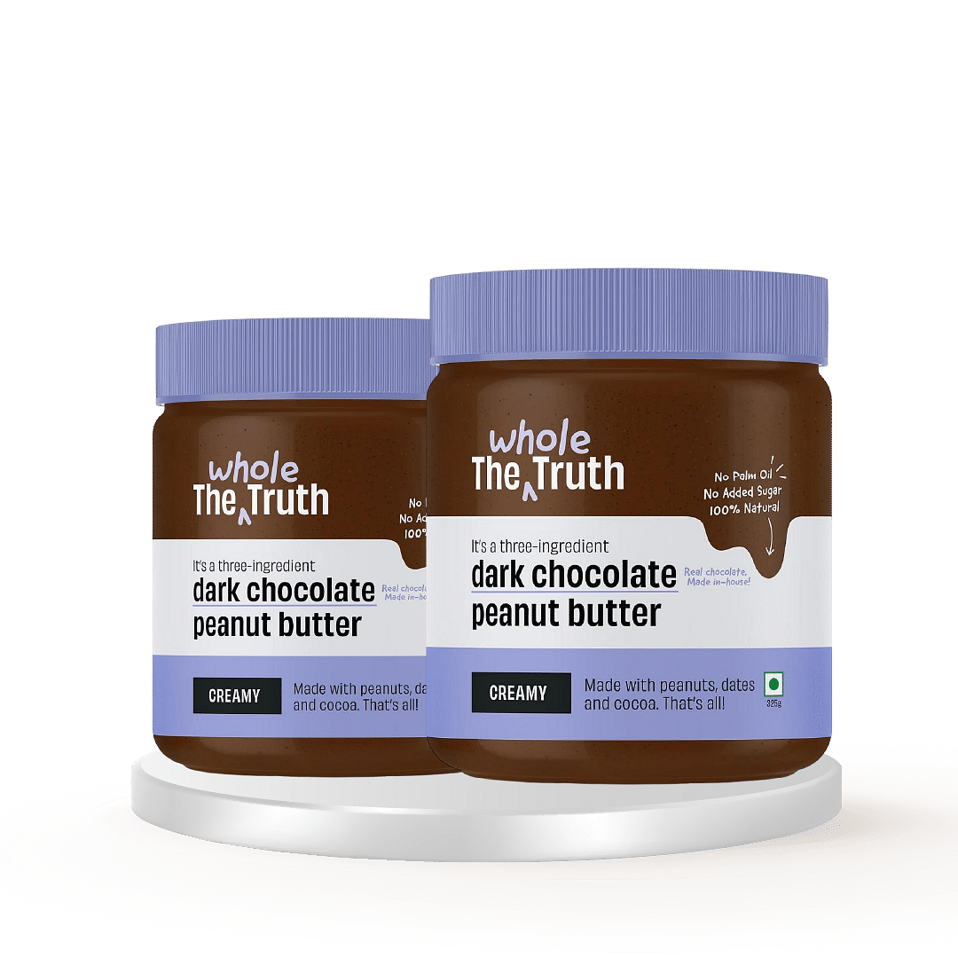 

The Whole Truth - Dark Chocolate Peanut Butter | 325 g | Creamy | No Added Sugar | No Artificial Sweeteners | Vegan | Gluten Free | No Preservative...