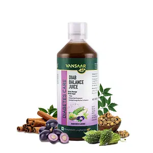 Vansaar Diab Balance Juice, 1L l Diabetes Control, Blood Sugar Control Supplement l Extracted from 11 Herbs l No Added Sugar and Colour l Supports Heart Health and Boosts Energy Levels
