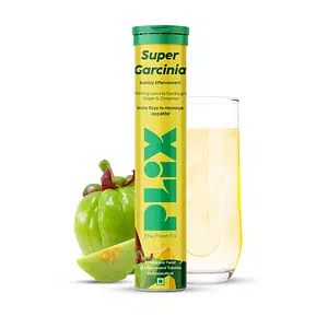 PLIX - THE PLANT FIX Garcinia Cambogia Advanced Weight Loss Drink |15 Effervescent Tablets Pack Of 1 | Ayurvedic Herbs, Ginger And Cinnamon Extract |Boosts Metabolism| Improve Energy & Burn Fat|Vegan
