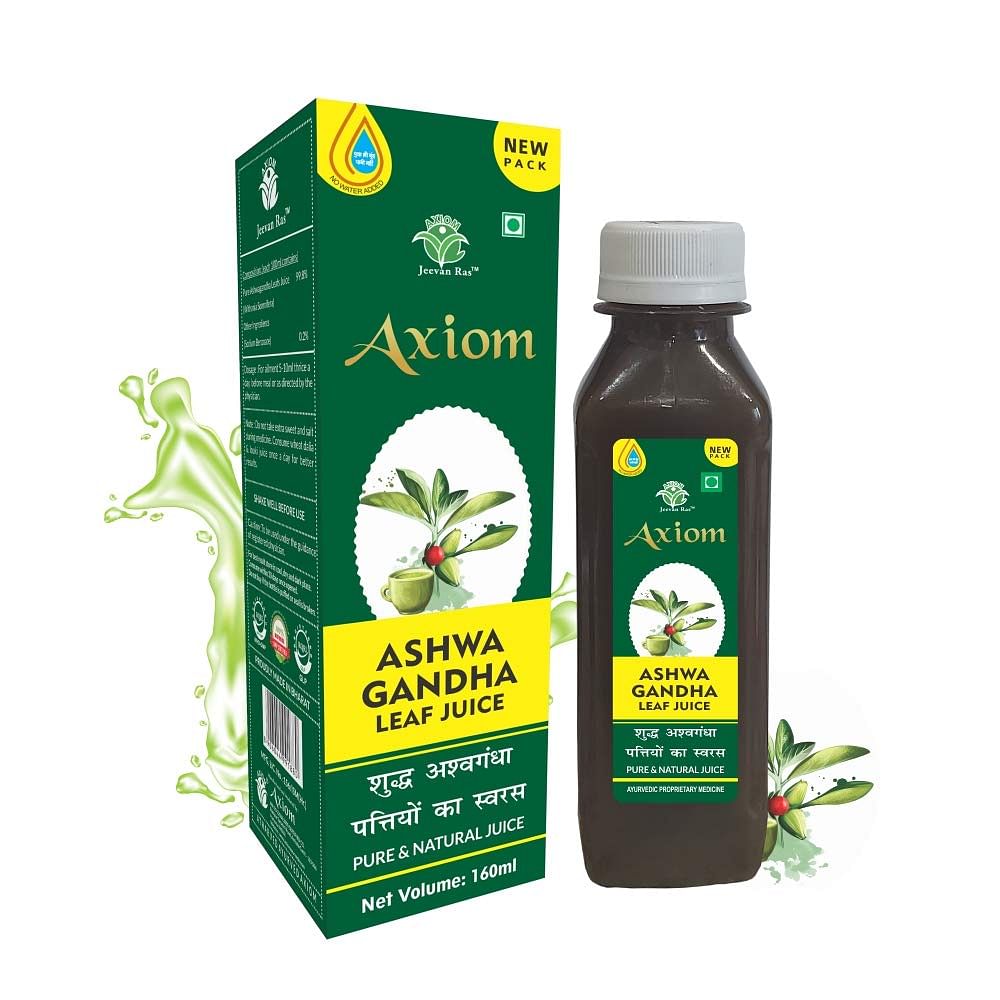 

Axiom Ashwagandha leaf juice|Helps in Weight Management|Boosts Metabolism| Herbal Juice For Reduce Stress And Anxiety - 160ml