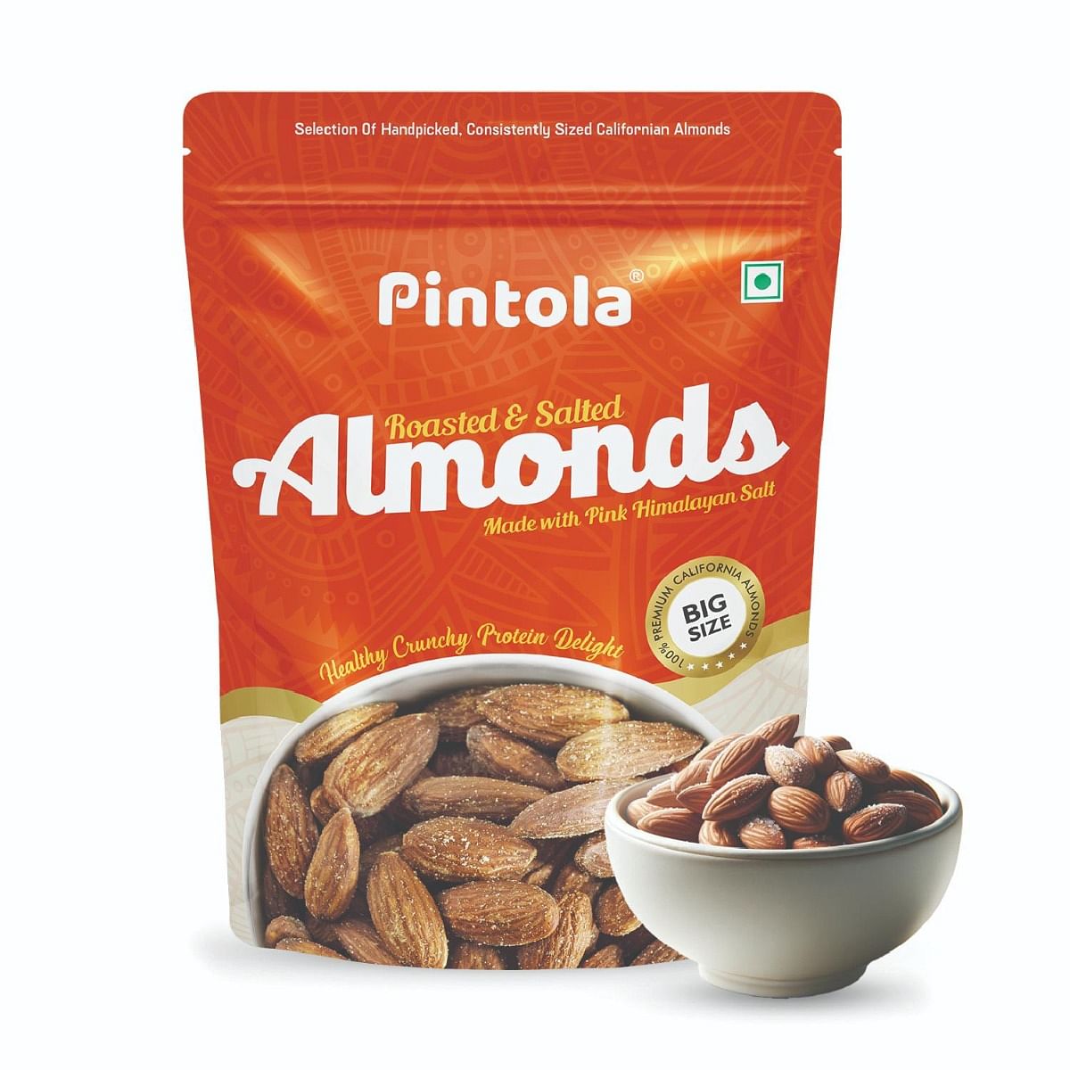 

Pintola Roasted & Salted Almonds 200g | Made with 100% Premium Californian Almonds | Roasted With The Goodness Of Himalayan Pink Salt | Badam Giri ...