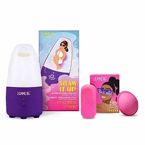 Lemme Be Menstrual Cup Sterilizer | Along With Measurement Cup | Kills 99.9% Germs With Steam in 3 Minutes | Automatic Power Off | Steam Sterilizer + Z Disc (Medium, Pink) Combo 55 ml