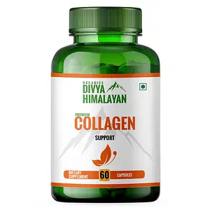 Divya Himalayan Premium Collagen Capsules for Healthy Skin & Strengthens Bones & Joints (60 Capsules)