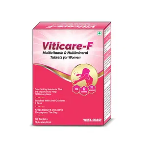 Westcoast Viticare-F Multivitamin & Multimineral Tablet For Women |  helps to nourish the body with various nutrients and fills in daily dietary gaps | 30 Tablets