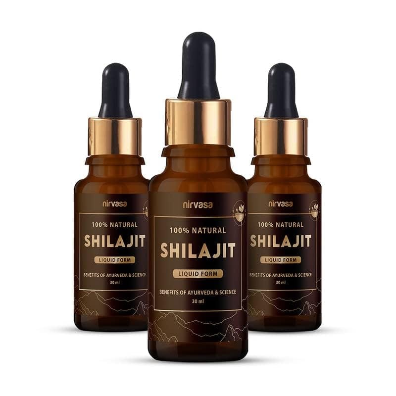 

Nirvasa Pure Shilajit Liquid 30 Ml X 1, Pack of 3