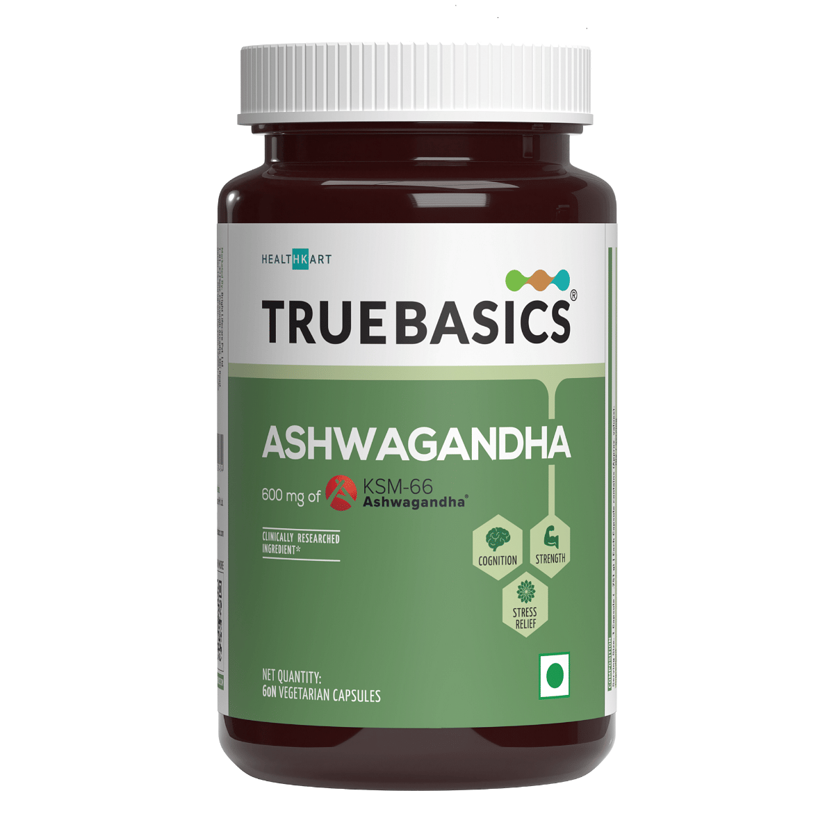TrueBasics Ashwagandha, 600mg of KSM 66 Ashwagandha (60 Capsules) | With Clinically Researched Ingredients | Energy and Immunity Booster-picture-3
