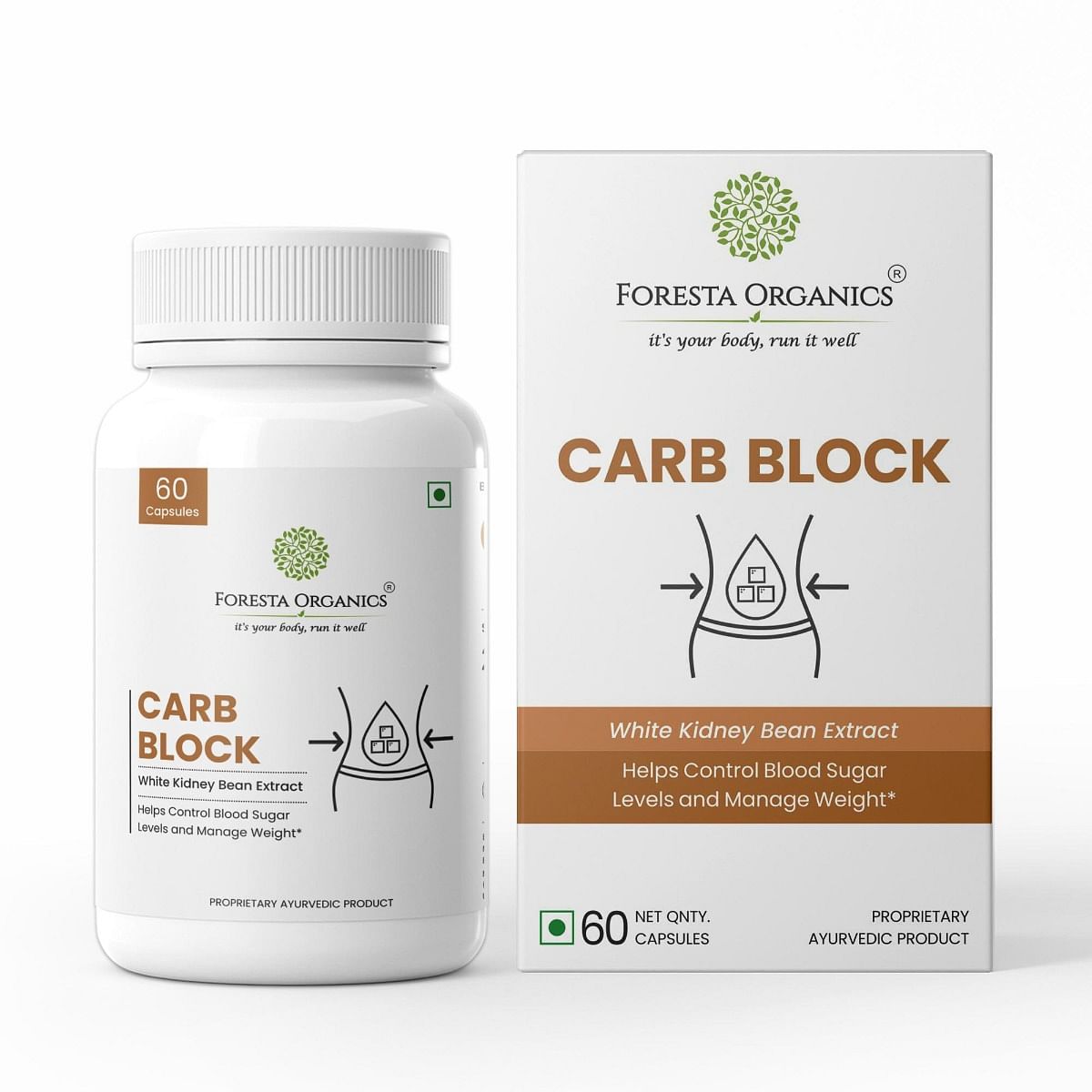 

Foresta Organics Carb Block with Pure White Kidney Bean Extract -60 Capsules