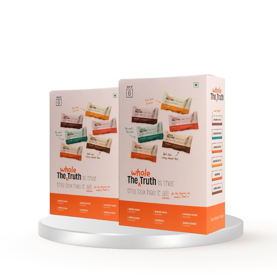 

The Whole Truth - Protein Bars | All-in-One | Pack of 6 x 52 g each | No Added Sugar | No Preservatives | No Artificial Sweeteners | No Gluten or S...