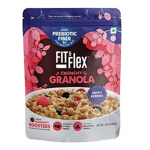 Fit And Flex Baked Granola Breakfast Cereal - Happy Berries - 450g