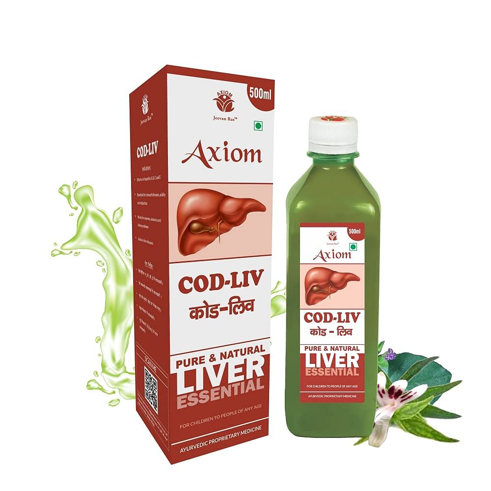 

Axiom COD-LIV (Liver Essential) Juice | Helpful in Liver Problems | Useful in digestion| Effective in Hepatitis A, B, C & E- 500ML (Pack of 2)