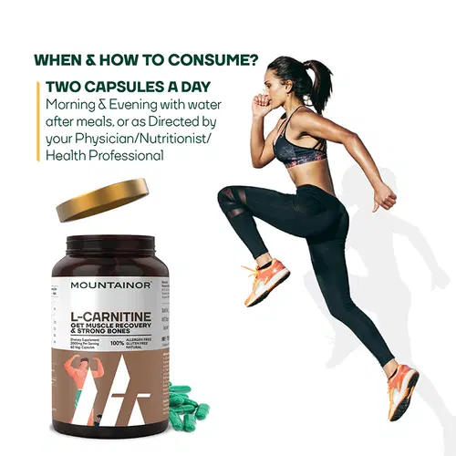 MOUNTAINOR L-Carnitine L-Tartrate For Overall Health(60Veg Caps) Natural Supplement For Men & Women MOUNTAINOR L-Carnitine L-Tartrate For Overall Health(60Veg Caps) Natural Supplement For Men & Women