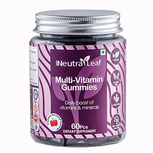 

NeutraLeaf Multi Vitamin Gummies for Daily Boost of Vitamins and Minerals-Vitamins A,B,C,E,K 60g