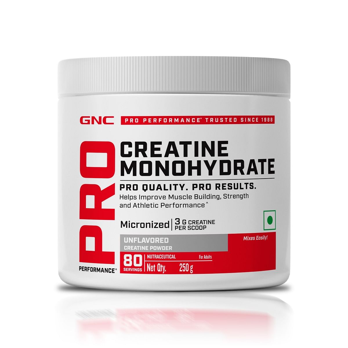 

GNC PRO PERFORMANCE CREATINE MONOHYDRATE 250GM | 80 SERVINGS | UNFLAVOURED | MICRONIZED | FUELS MUSCLES | ENERGY