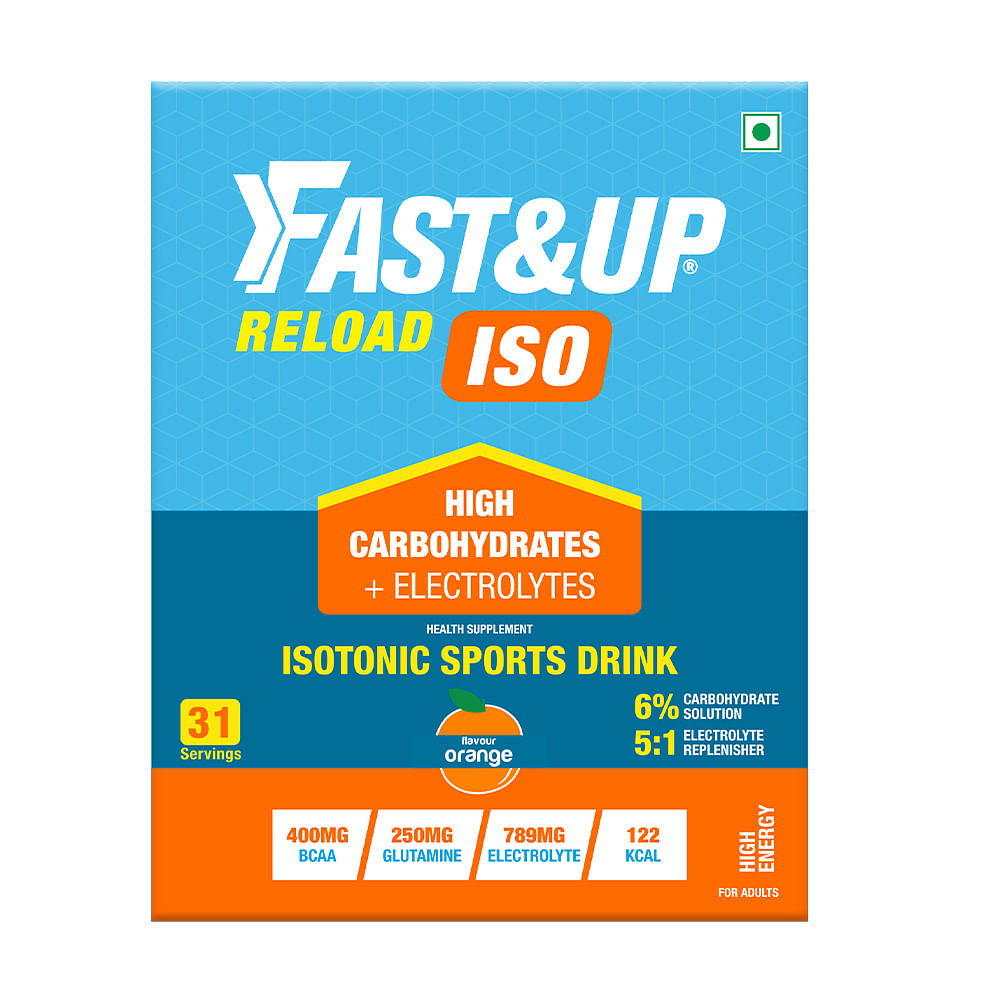 

Fast & Up Reload Isotonic Energy Drink | Carbs + Electrolytes + Aminos | Restore, Replenish and Recover | 31 servings (Orange)