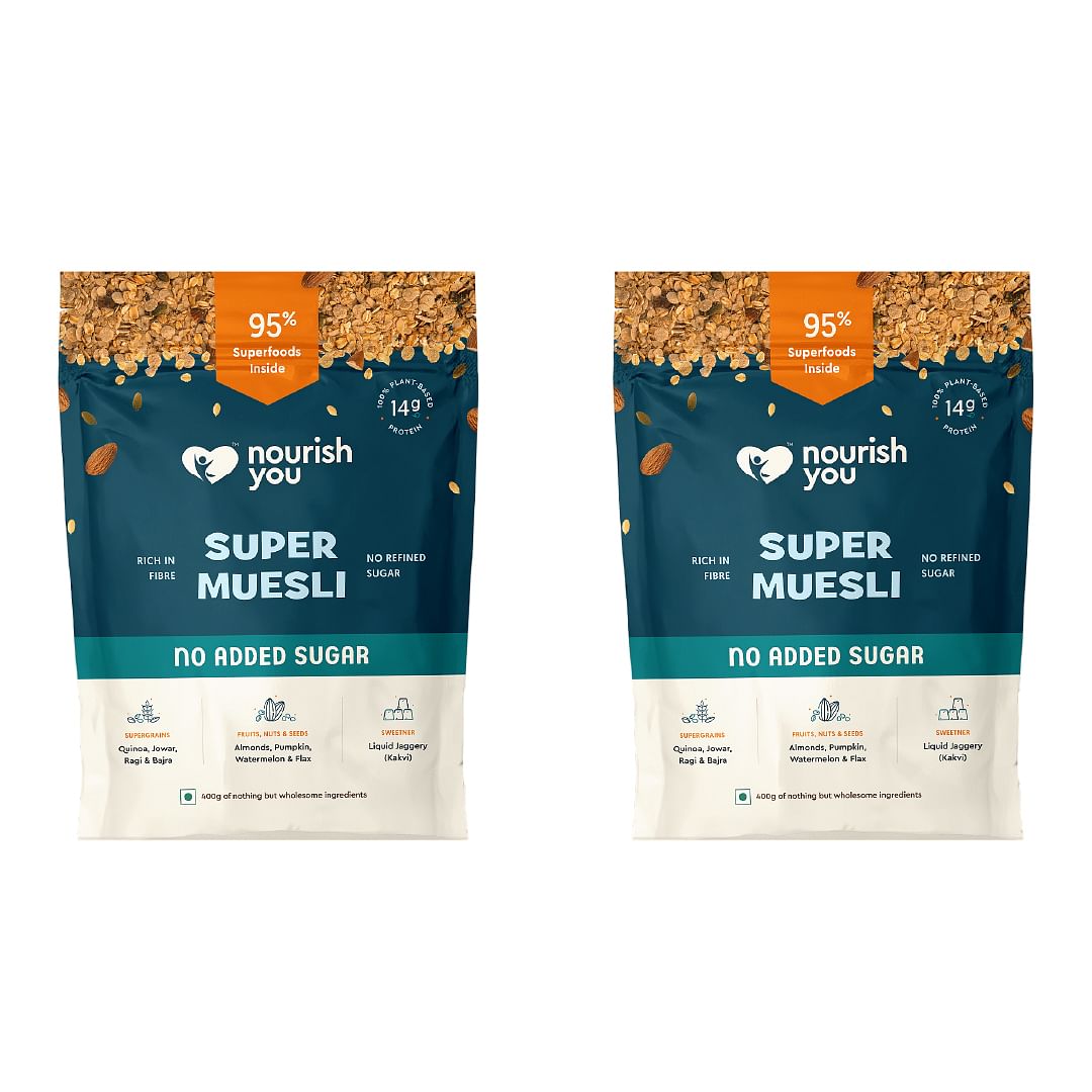 

Nourish You Super Muesli No Added Sugar 400gm | Pack of 2