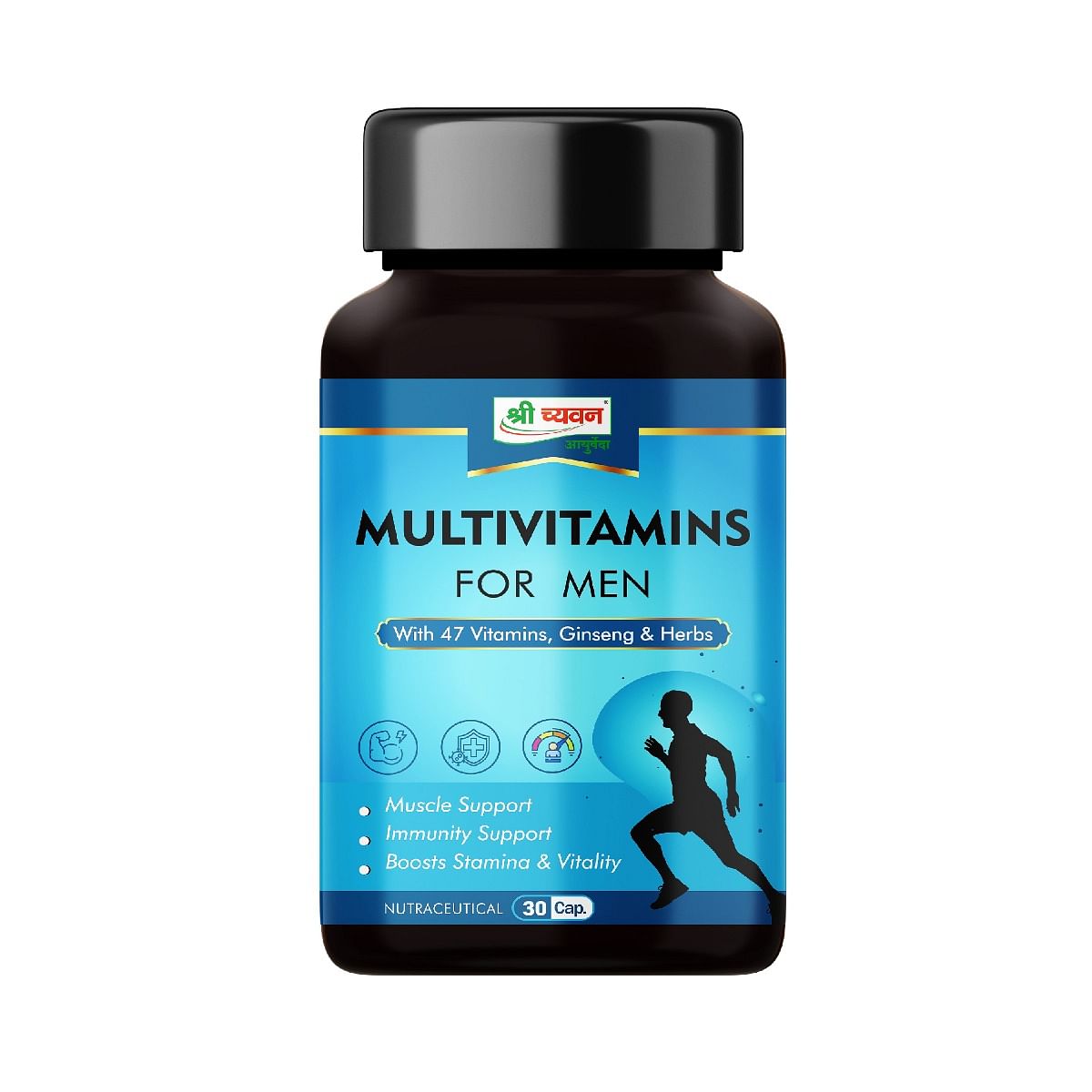 

Shri Chyawan Ayurveda Multivitamin Capsule for Men - 30 Cap |Maintains Bone Health|Improves Mobility of Joints and Muscles