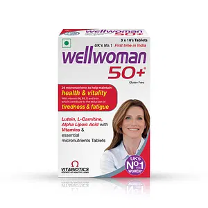 Wellwoman 50+ - Health Supplements (26 Vitamins and Minerals) - 30 Tablets (Pack of 1)