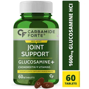 Carbamide Forte Joint Support Supplement with Glucosamine 1600mg Per Serving with Chondroitin, Boswellia, Turmeric & Ginger- 60 Tablets