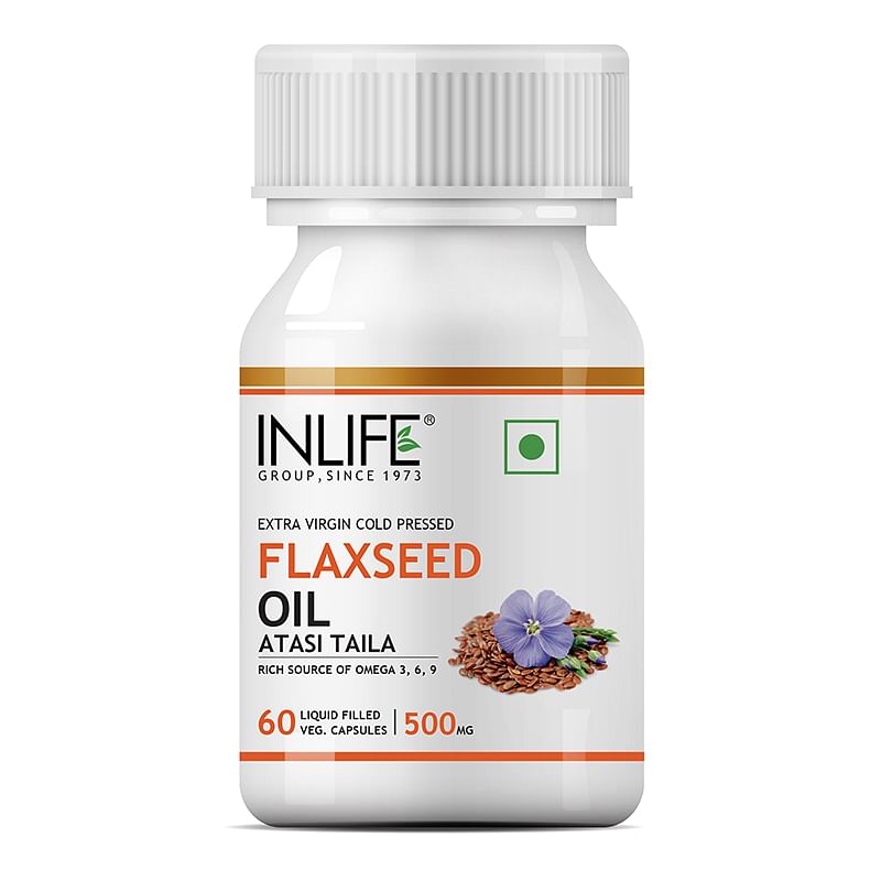 INLIFE Flaxseed Oil Veg Omega 3 6 9 Supplement, Extra Virgin Cold ...