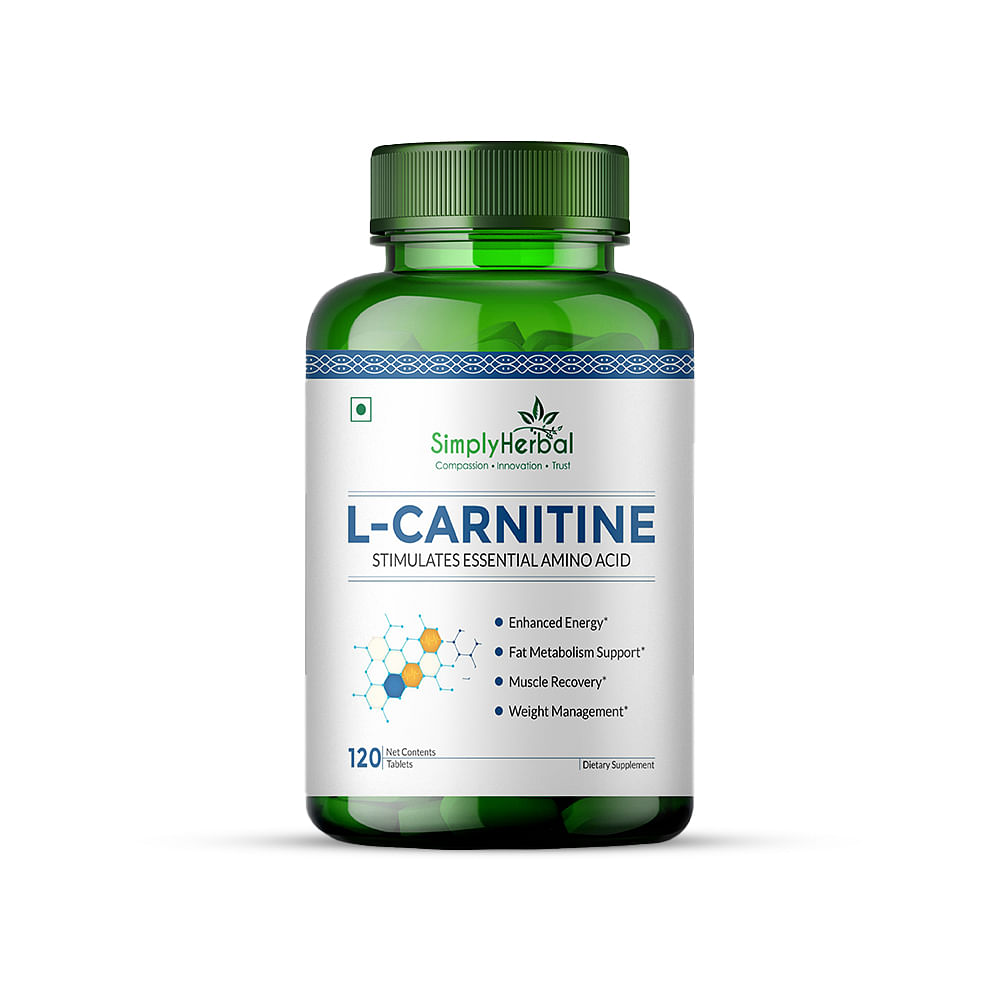 

Simply Herbal L-Carnitine Pre & Post Workout Supplement Capsules 1000mg - 120 tab