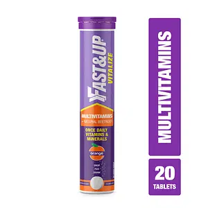Fast & Up Vitalize Multivitamin For Men & Women-21 Vital Vitamins&Minerals For Daily Health (20 Tablets)