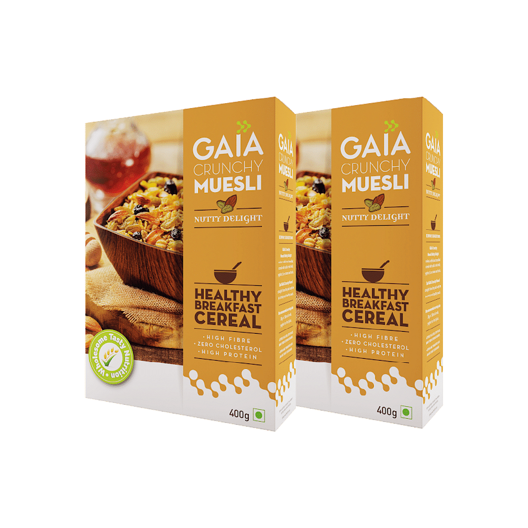 

Gaia Crunchy Muesli - Nutty Delight 400g | Pack of 2