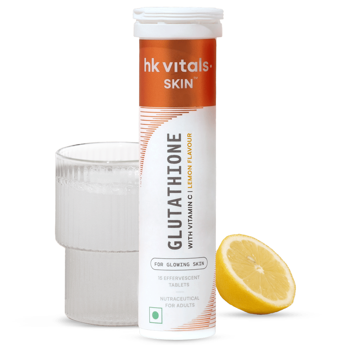hk vitals Glutathione (Lemon, 15 Effervescent Tablets) | L-Glutathione  Tablets with Vitamin C & E