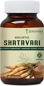 ZEROHARM Holistic Shatavari tablets | Herbal health supplement for women | Balanced hormones | Antioxidant effects | Boosts overall health | Reduces acne | Improves chances of conception | Improves female reproductive health