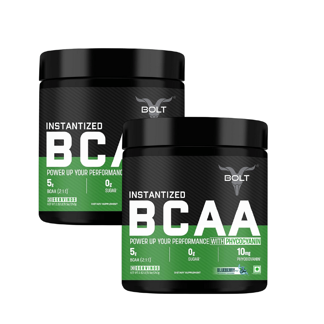 

Bolt Nutrition Bcaa 2:1:1 - 5G Vegan Bcaas, Pre/Intra/Post Workout - 240G, 30 Servings,Blueberry Blast Pack Of 2
