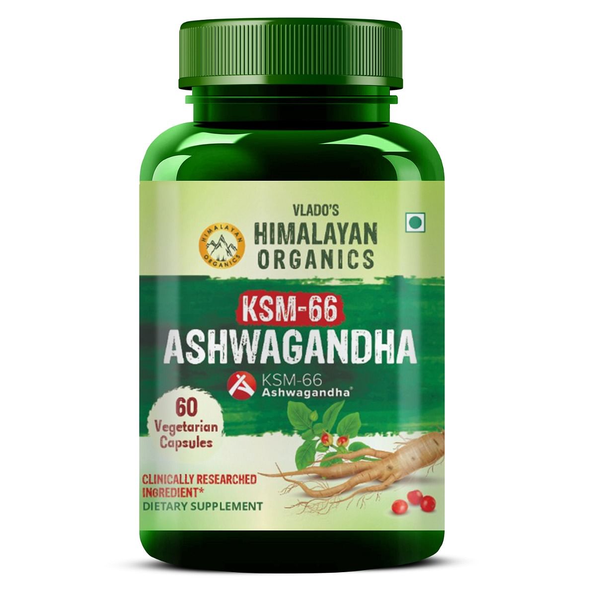 

Vlado's Himalayan Organics KSM - 66 Ashwagandha 1000Mg I KSM-66 I Boost Energy, Strength, Stamina | Helps Anxiety & Stress Relief For Men & Women (...