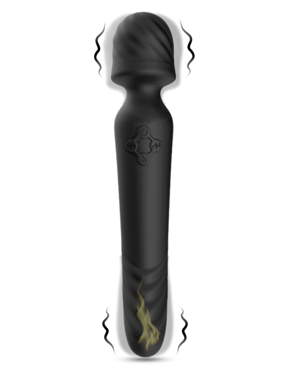 Brago DuoBliss Pro Personal Massager, Heating Function , Dual End Motors - Black