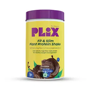PLIX Fit & Slim Smoothie For Healthy Weight Management and Metabolism | 500g Chocolate Flavour Pack | Low-Calorie Meal Replacement Shake | Pumpkin, Watermelon And Sunflower Seeds Enriched | Vegan