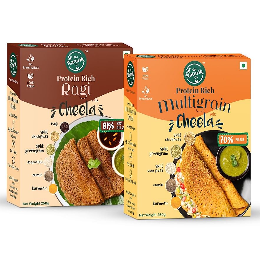 

The Naturik Co Ragi and Multigrain Cheela Mix Combo - 250g each (Pack of 2)