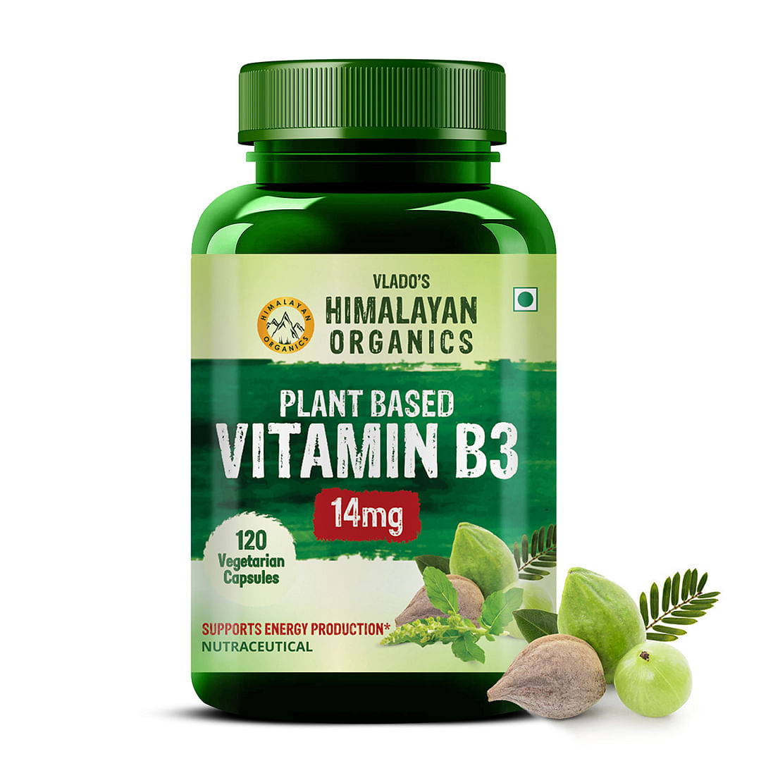 

Vlado's Himalayan Organics Plant-Based Vitamin B3 | Supports Healthy Skin and Heart 120 Capsules