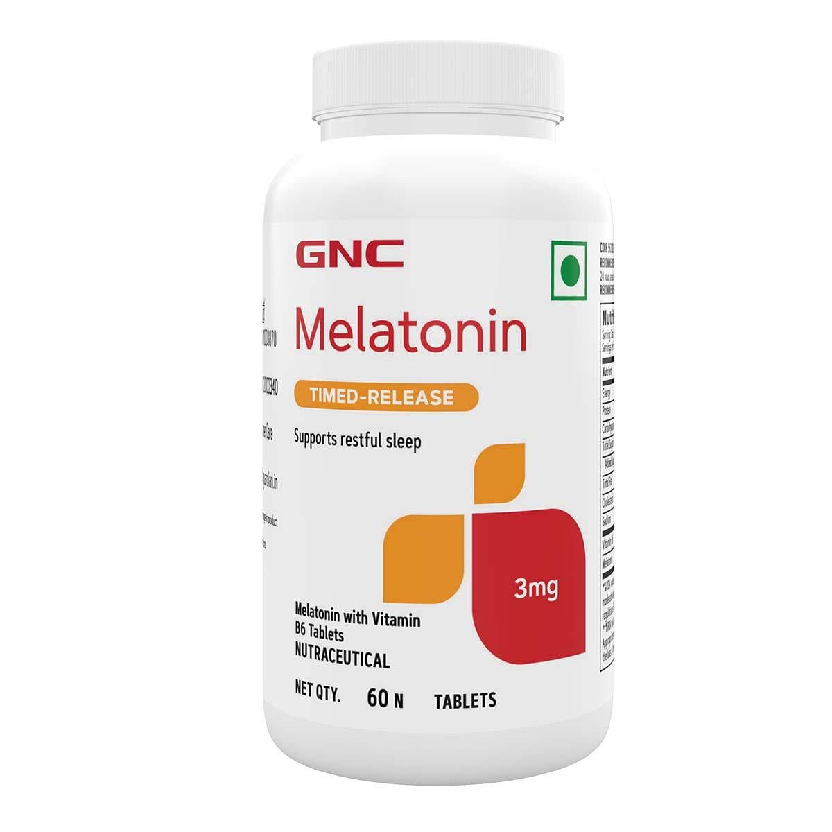 

GNC Melatonin Timed Release With Vitamin B6 | Maintains Healthy Sleep Cycle | Ensures Undisturbed Sleep | Improves Mood | Helps in Relaxation | For...