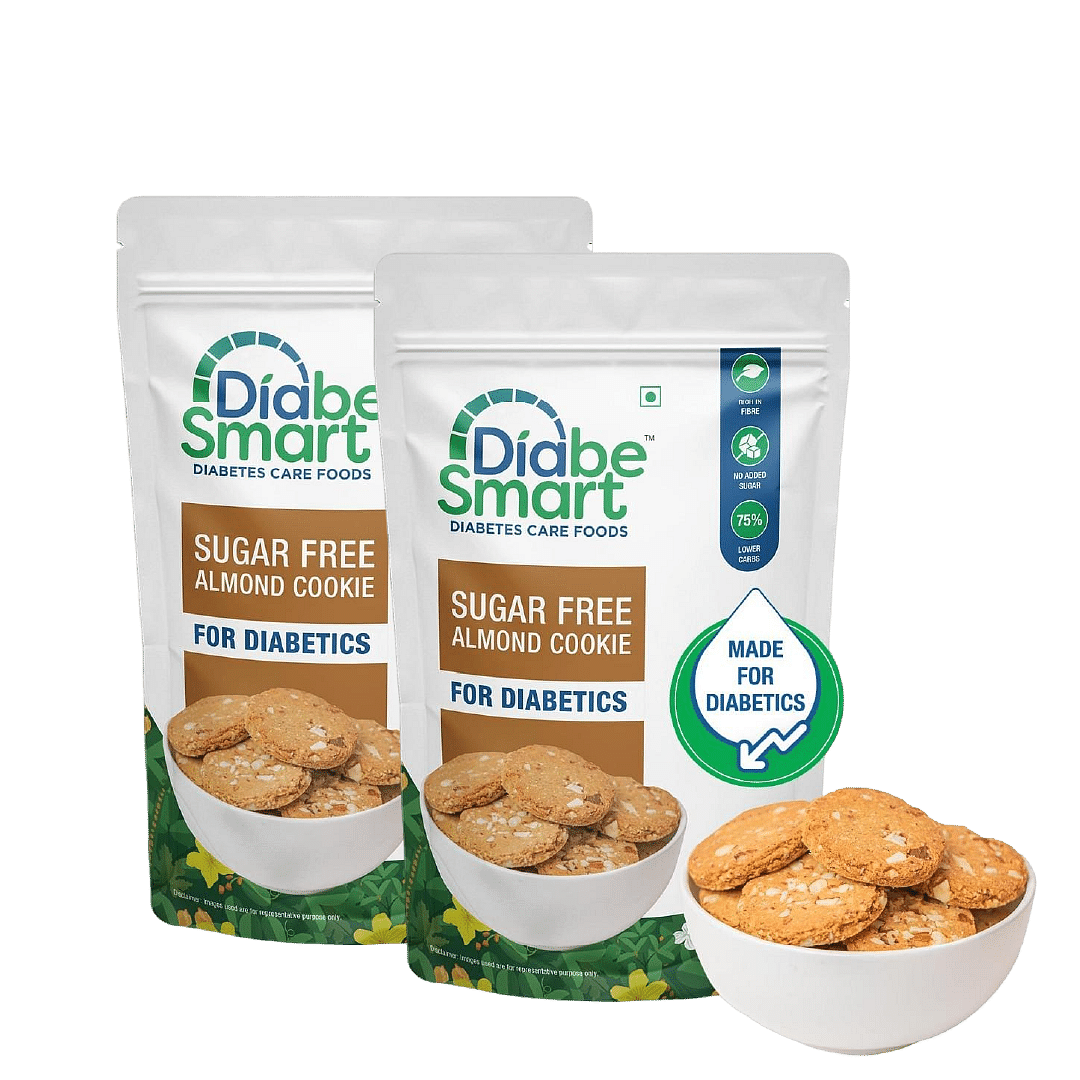 

DiabeSmart Diabetic Almond Biscuits (100g) | Sugar Free Biscuits for Diabetic | No Maida Digestive Biscuits with Ayurvedic Ingredients | Zero Sugar...