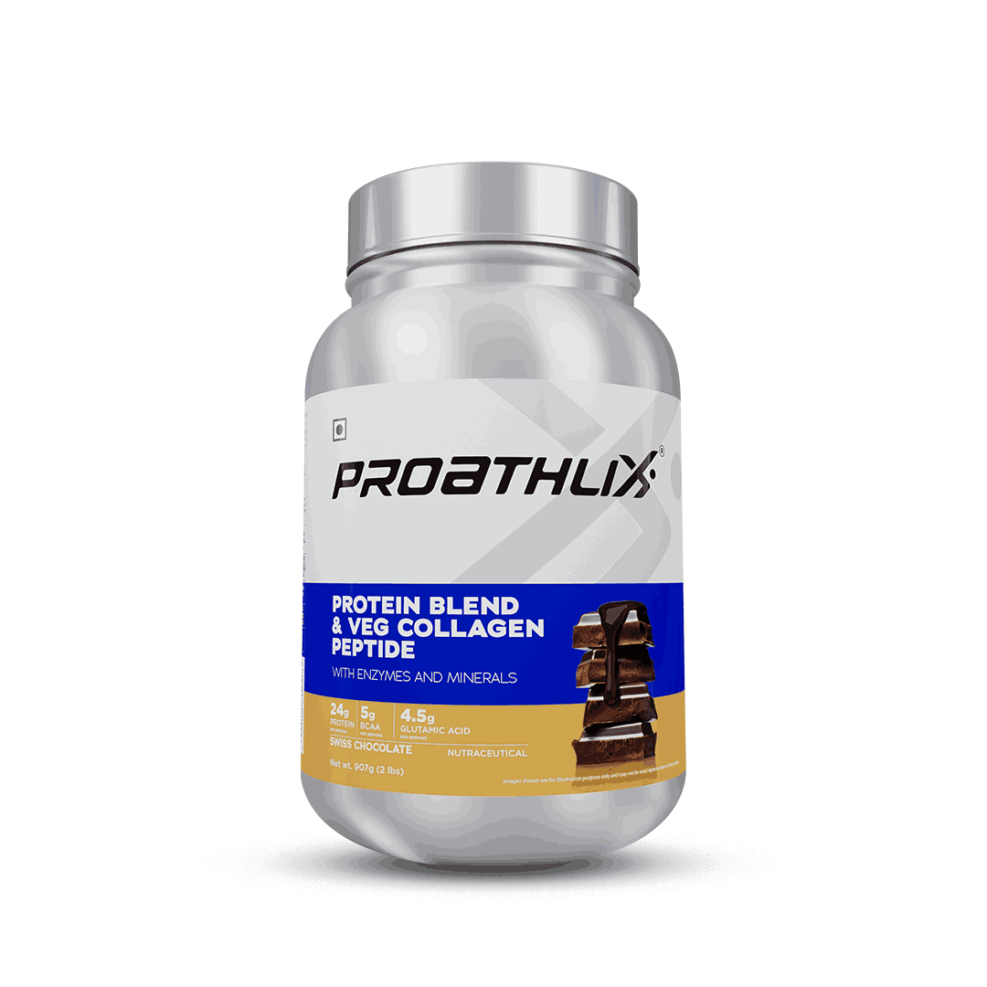 

Proathlix Protein Blend & Veg Collagen Peptide ( Swiss Chocolate 0.907 kg)