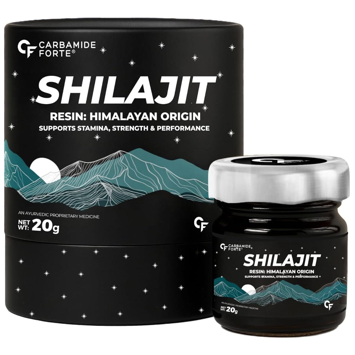 

Carbamide Forte Shilajit/Shilajeet Resin, 20g - Performance Booster For Endurance and Stamina