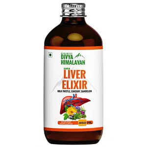 Divya Himalayan Super Liver Elixir Enriched With Milk Thistle, Chicory ,Dandelion for Strong & Healthy Liver (450 ml)