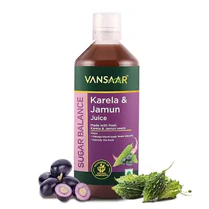 Baidyanath Vansaar Karela Jamun Juice | Diabetes Care | Controls Blood Sugar Naturally |100% Pure Herbal Juice - 1L