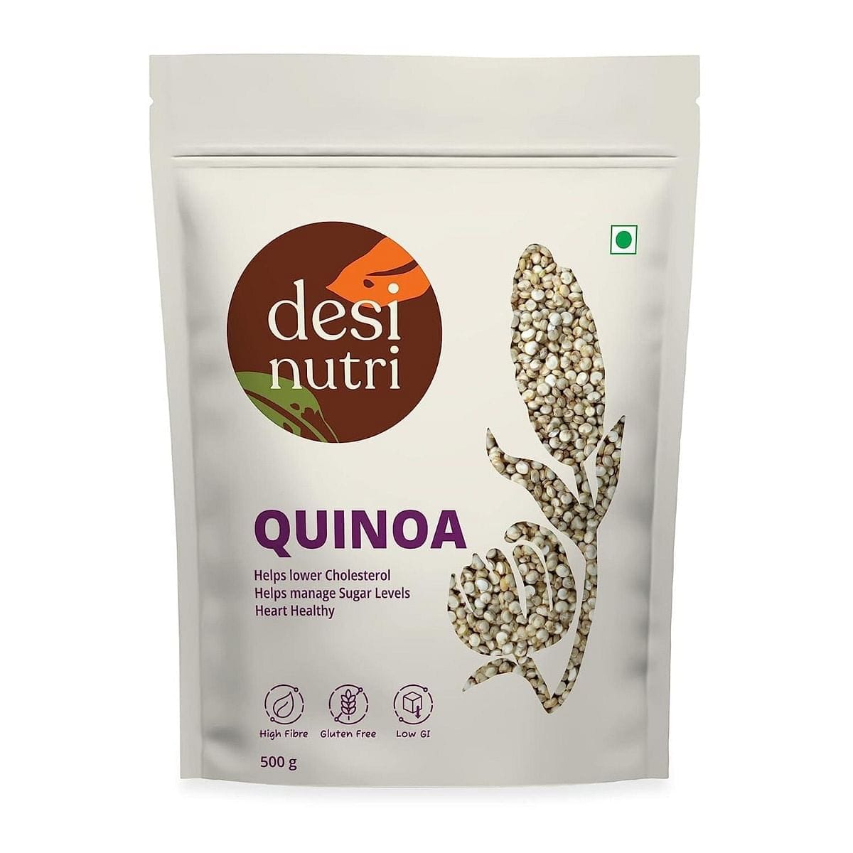 Desi Nutri Quinoa Millet Grains | Millets | Natural Grains | Korralu | Navanakki | Bathua | Quinoa Millet| Rich in Fiber and Protein | Siridhanya Millets | Sri Anna | Sree Anna - 500 gms