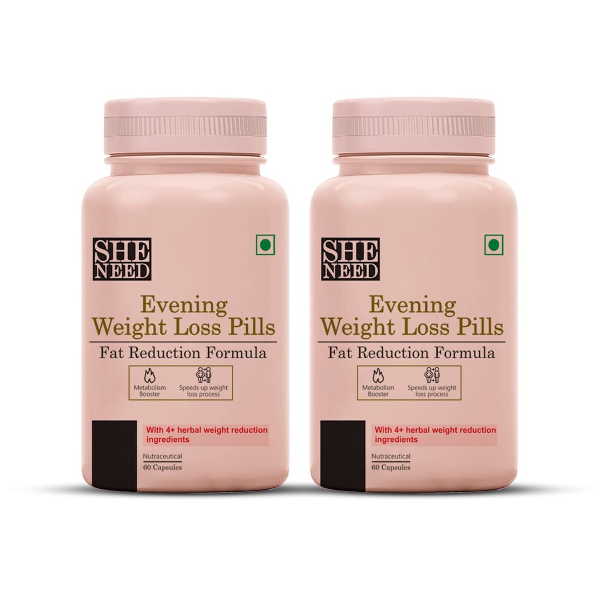 

Sheneed Evening Weight Loss Pills-Speeds Up Weight Loss - 60 capsules (Pack of 2)