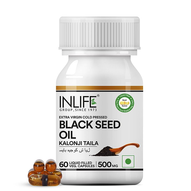 

Inlife Black Seed Oil, Extra Virgin Cold Pressed, 500 mg - 60 Veg Capsule