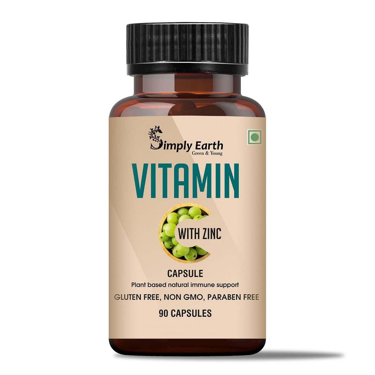 

Simply Earth Natural & Organic Amla Vitamin C & Zinc - 90 Capsules