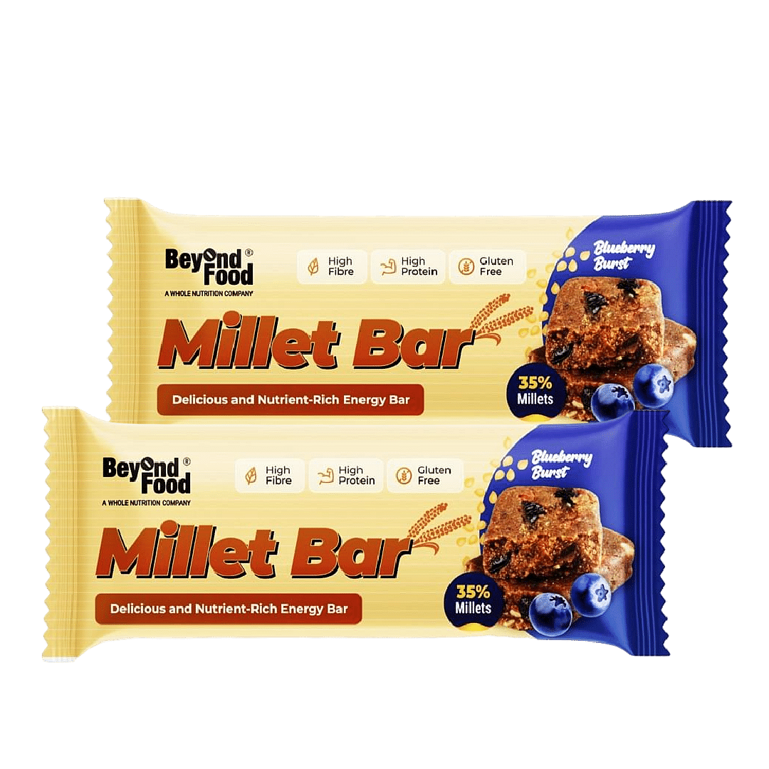 

Beyond Food Millet Bar - Blueberry Burst | 6 Bars x 40g | Pack of 2