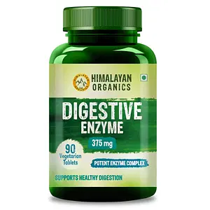 Himalayan Organics Digestive Enzyme with Bromelain & Papain Supplement | Supports Digestion and Better Absorption of Nutrients | Health Management - 90 Tablets
