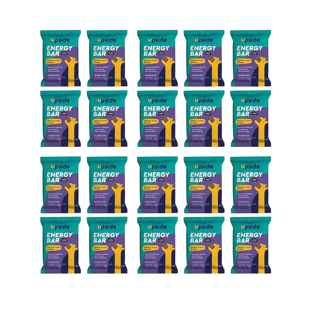 

Upside Health Millet Energy Bar Bites (10 Bites, 250g) - Almond, Dates, Cranberries & Foxtail - No Added Sugar - Gluten Free - Plant Based Bar | Pa...